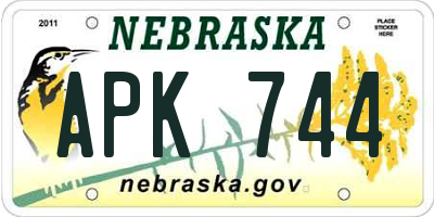 NE license plate APK744