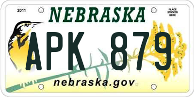 NE license plate APK879