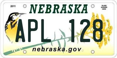 NE license plate APL128