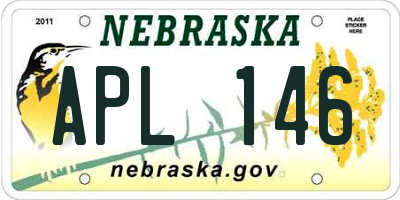 NE license plate APL146