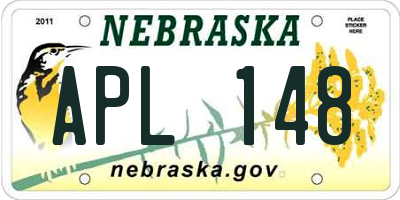 NE license plate APL148