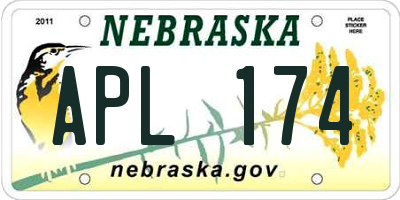 NE license plate APL174