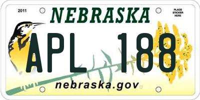 NE license plate APL188