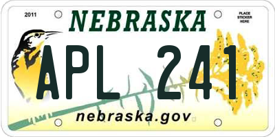 NE license plate APL241