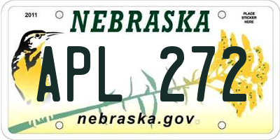 NE license plate APL272