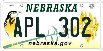 NE license plate APL302
