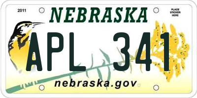 NE license plate APL341