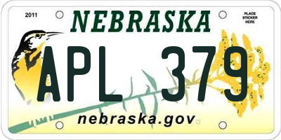 NE license plate APL379
