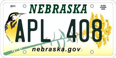 NE license plate APL408