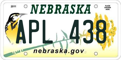 NE license plate APL438