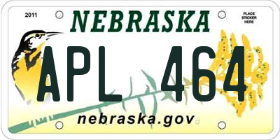 NE license plate APL464