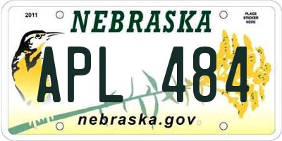 NE license plate APL484