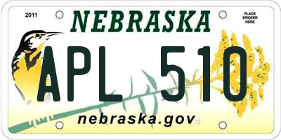 NE license plate APL510