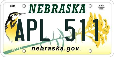 NE license plate APL511