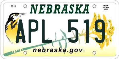 NE license plate APL519