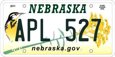 NE license plate APL527