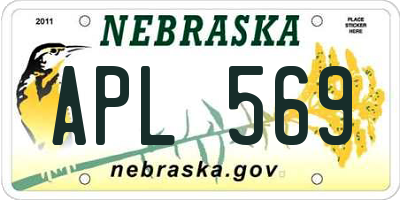 NE license plate APL569