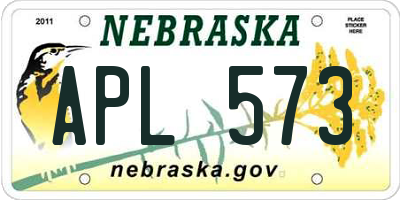 NE license plate APL573