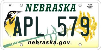 NE license plate APL579