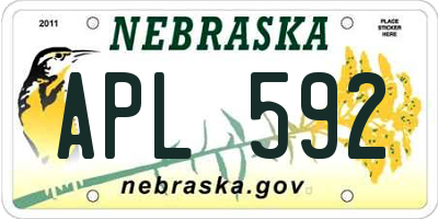 NE license plate APL592