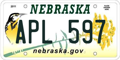 NE license plate APL597