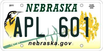 NE license plate APL601