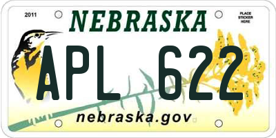 NE license plate APL622