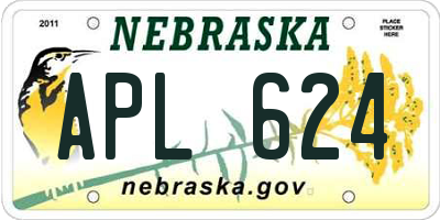 NE license plate APL624