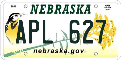 NE license plate APL627