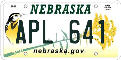 NE license plate APL641