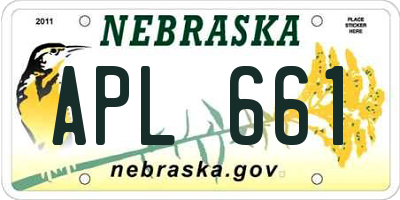 NE license plate APL661