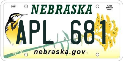 NE license plate APL681