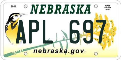 NE license plate APL697
