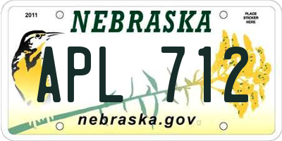 NE license plate APL712
