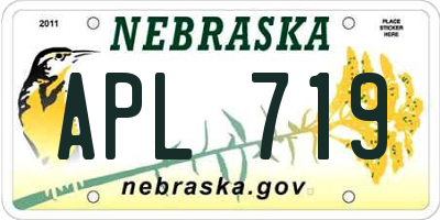 NE license plate APL719