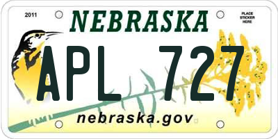 NE license plate APL727
