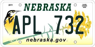 NE license plate APL732