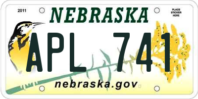 NE license plate APL741