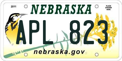 NE license plate APL823