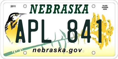 NE license plate APL841