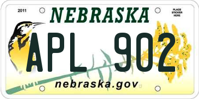 NE license plate APL902