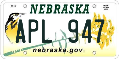 NE license plate APL947