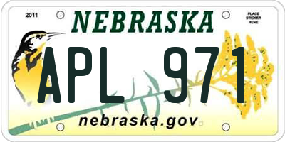 NE license plate APL971