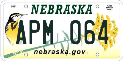 NE license plate APM064