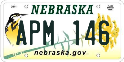 NE license plate APM146