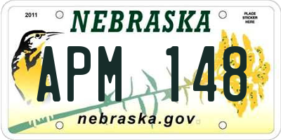 NE license plate APM148