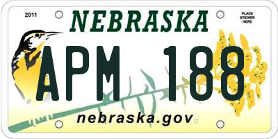 NE license plate APM188