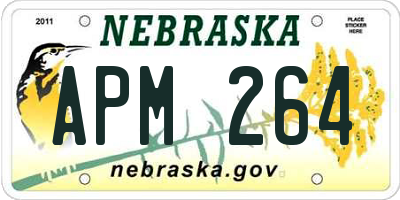NE license plate APM264