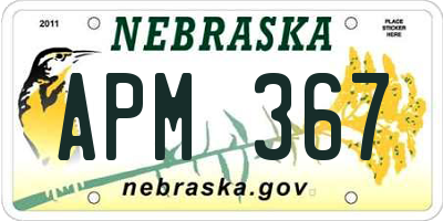NE license plate APM367