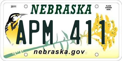 NE license plate APM411